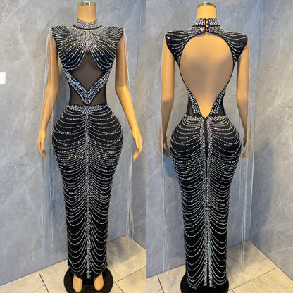 Vestido negro pedrería 🖤