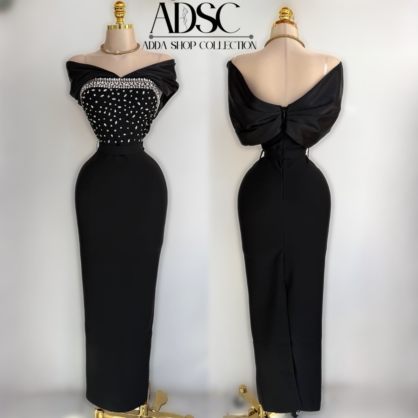 Vestido negro bandage pedrería 🖤✨