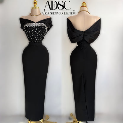 Vestido negro bandage pedrería 🖤✨