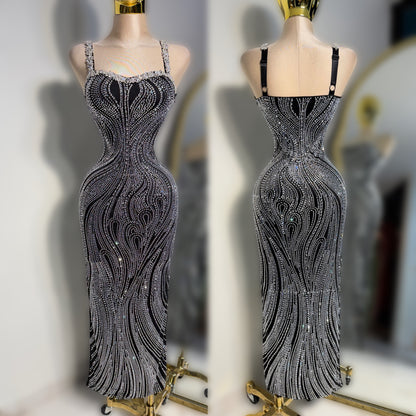 Vestido negro pedrería 🖤✨