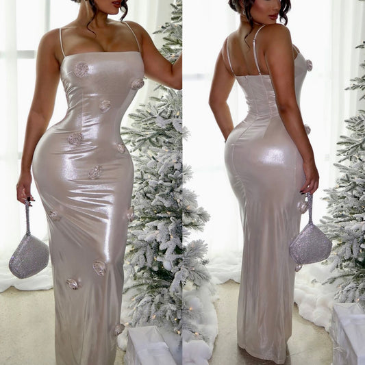 Vestido perla flores