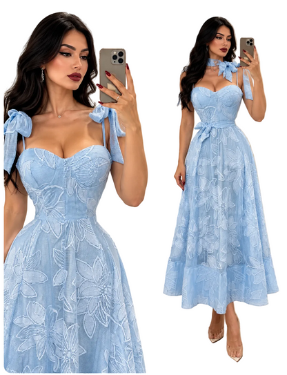 Vestido baby blue listones 🩵