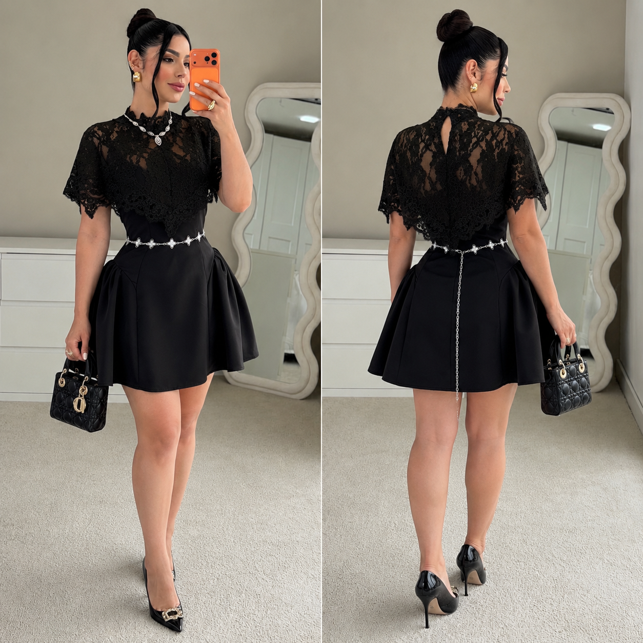 Vestido negro encaje 🖤