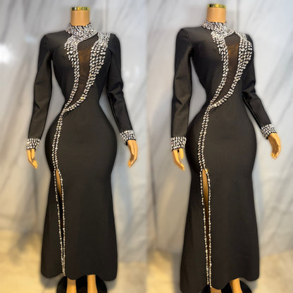 Vestido negro bandage pedrería 🖤✨