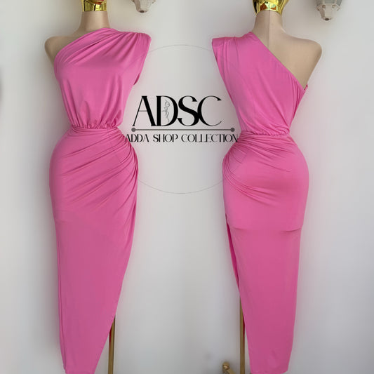 Vestido rosa asimétrico 🩷