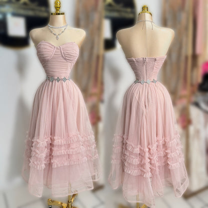 Vestido rosa tulle 🩷