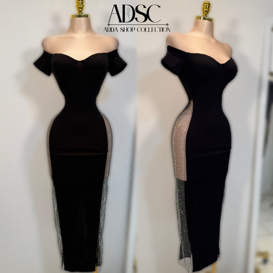 Vestido negro red pedrería 🌟