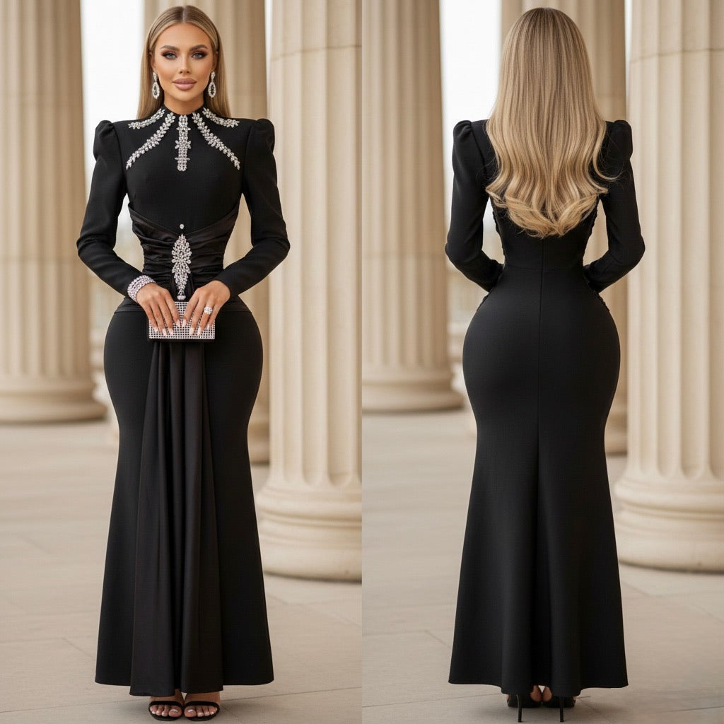 Vestido negro bandage pedrería 🖤