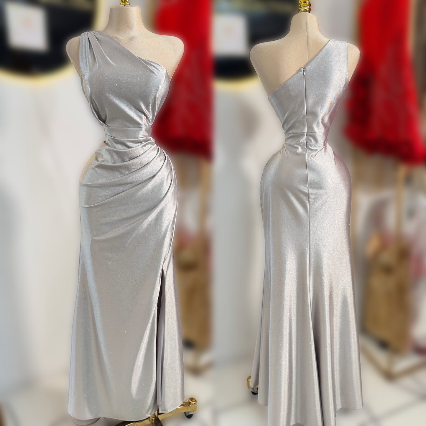 Vestido plateado glitter 🩶