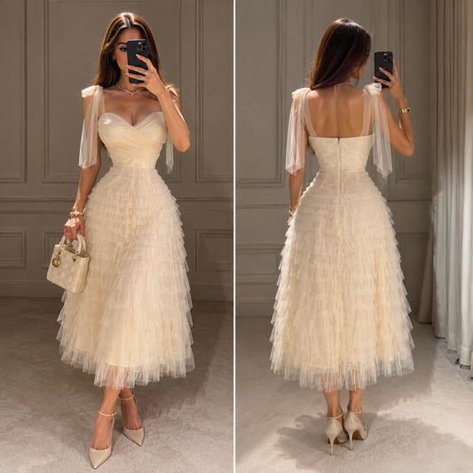Vestido beige tulle ✨