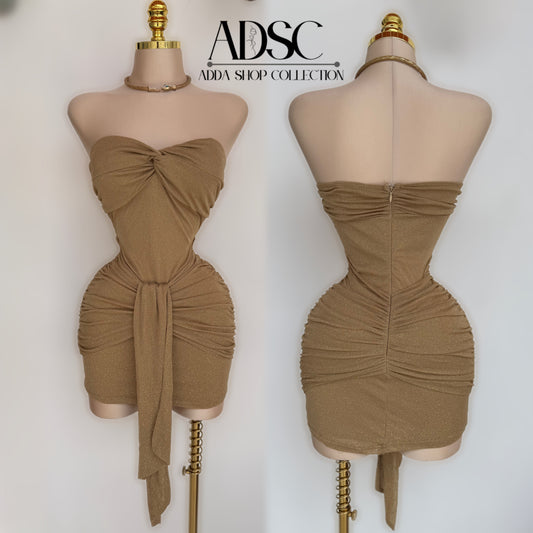 Vestido dorado glitter ✨