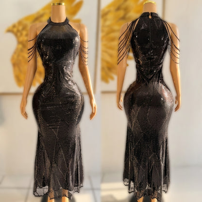 Vestido negro lentejuelas 🖤