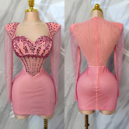 Vestido rosa pedrería ✨🩷