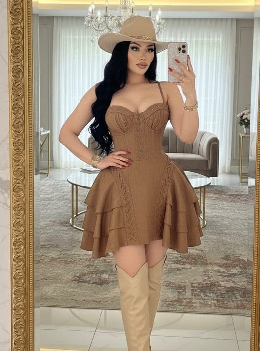 Vestido vaquero gamuza 🤎