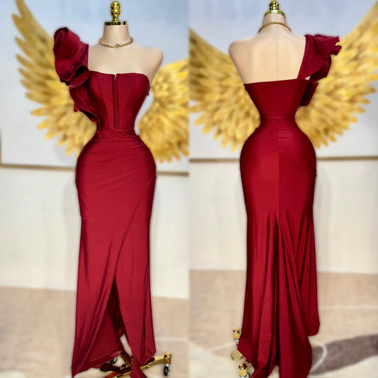 Vestido tinto olán 🍷