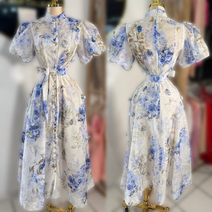 Vestido azul flores y pedrería 💙✨