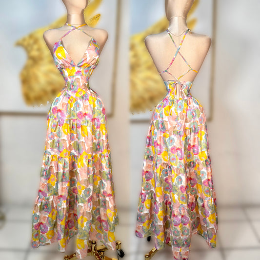 Vestido amarillo flores 💐