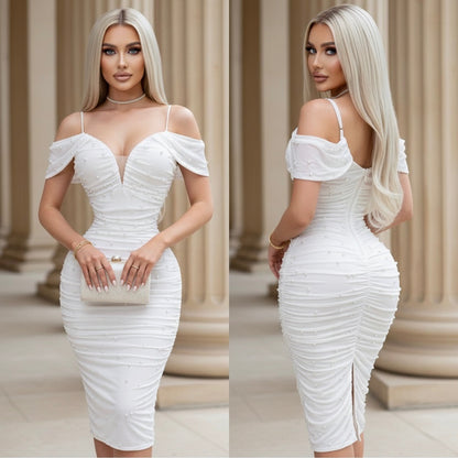 Vestido blanco perlas 🤍