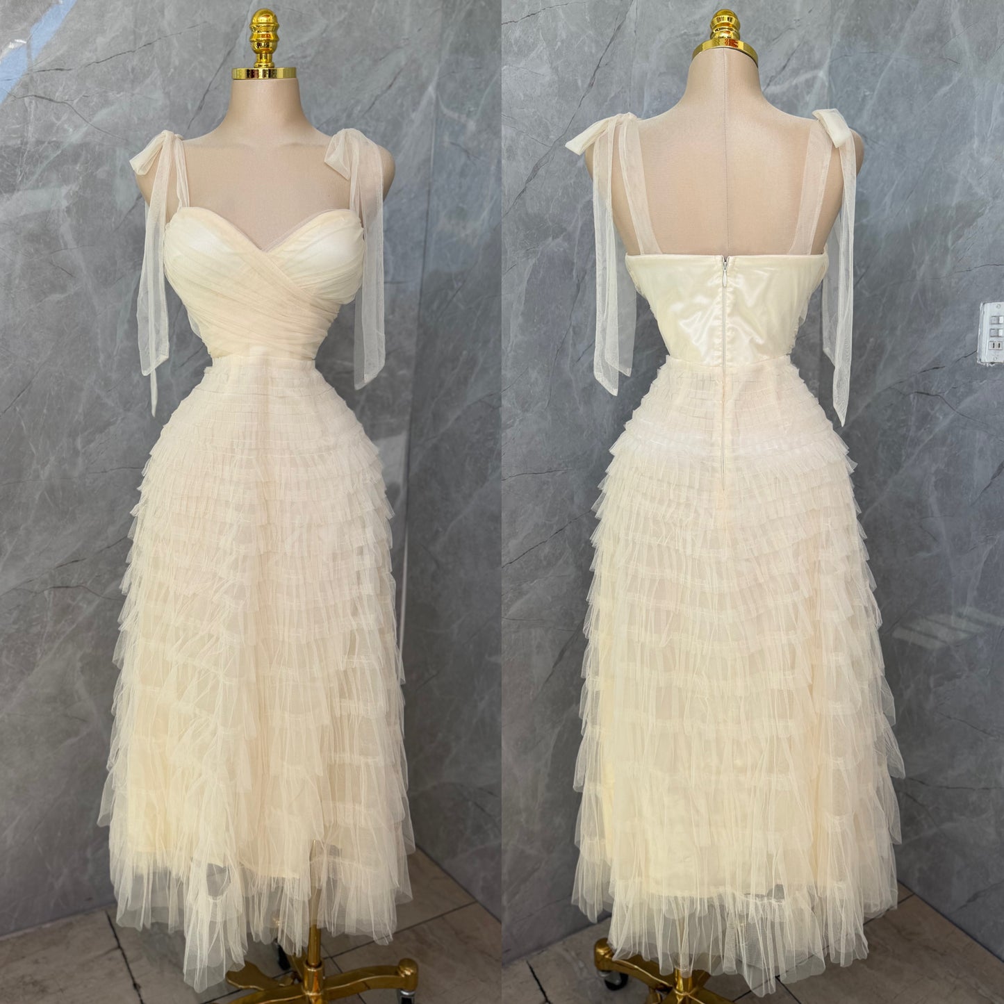 Vestido beige tulle ✨