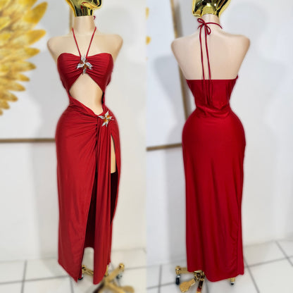 Vestido rojo licra satinada ❤️✨
