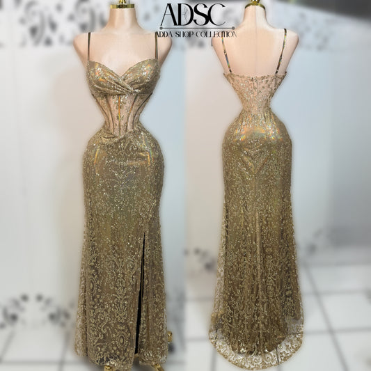 Vestido dorado glitter ✨