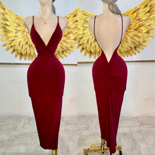 Vestido licra tinto escote ❣️