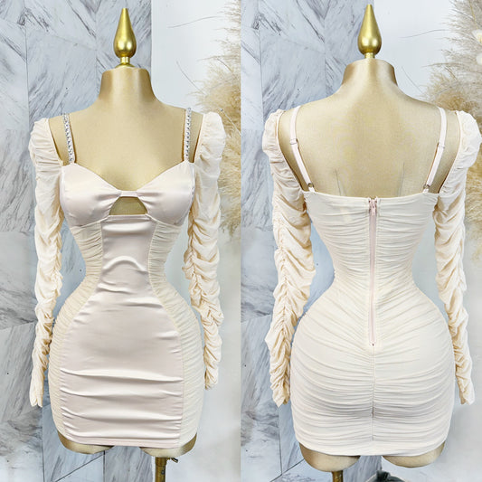 Vestido beige mesh ✨