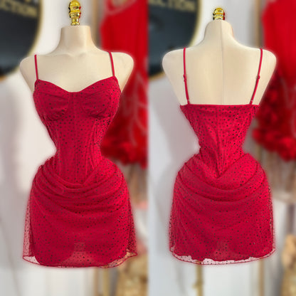 Vestido rojo pedrería ✨❤️