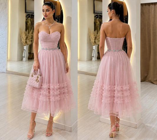 Vestido rosa tulle 🩷