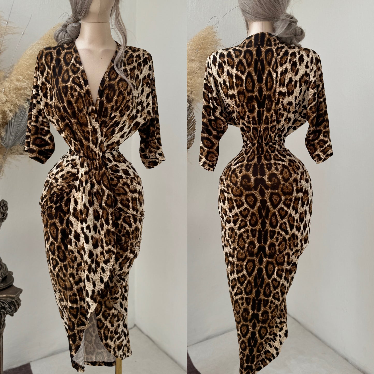 Vestido animal print licra