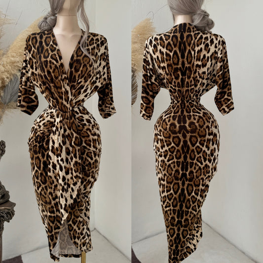 Vestido animal print licra