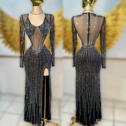 Vestido negro pedrería ✨🖤