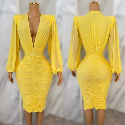 Vestido amarillo mesh 💛