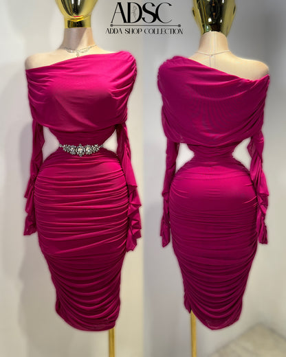 Vestido magenta mesh 🩷