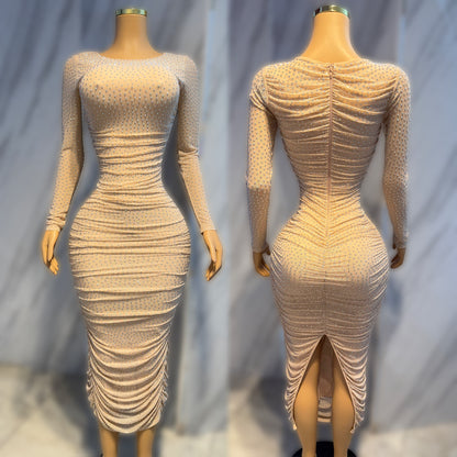 Vestido beige pedrería ✨🤎