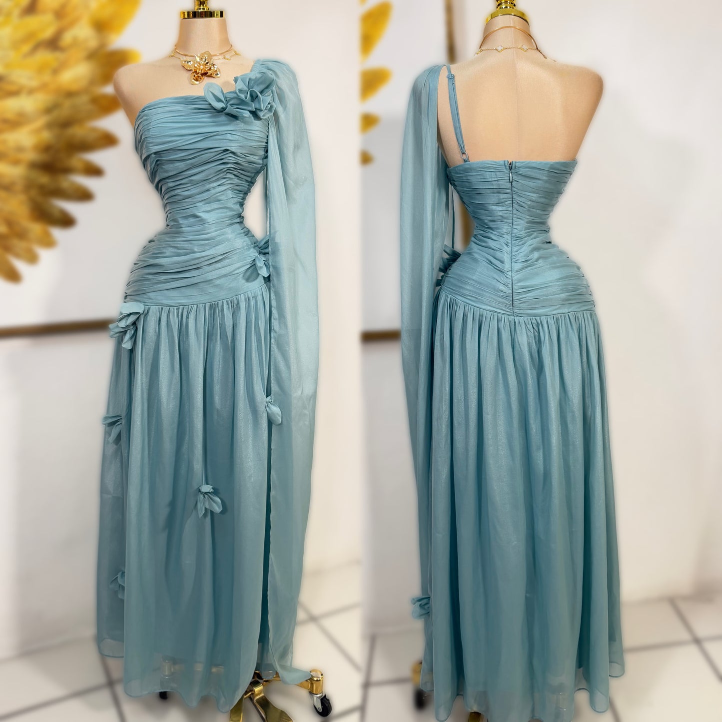 Vestido verde gasa ✨