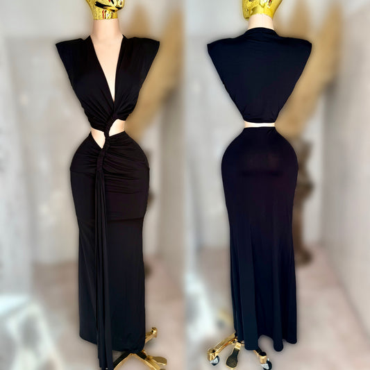 vestido negro licra