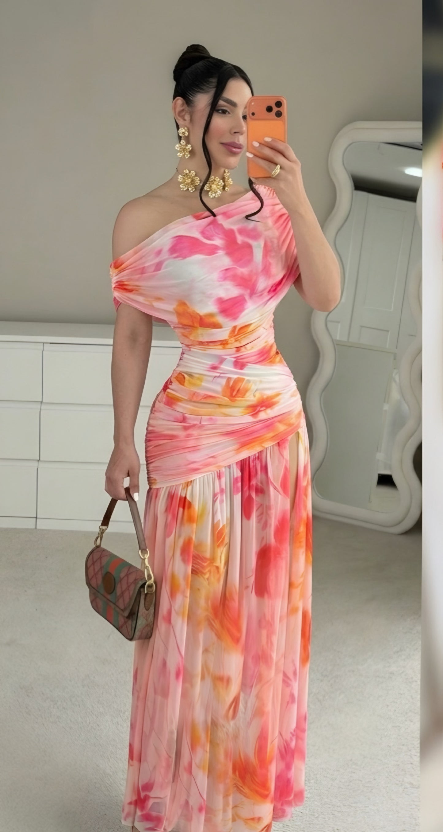 Vestido multicolor mesh 🩷🧡