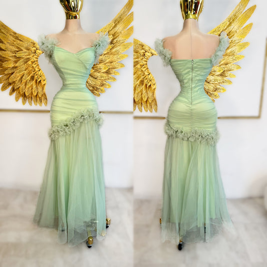 Vestido verde tulle 💚