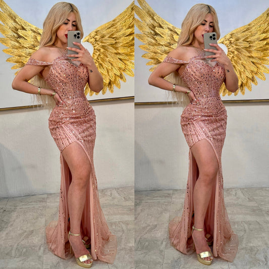 Vestido rosa lentejuelas