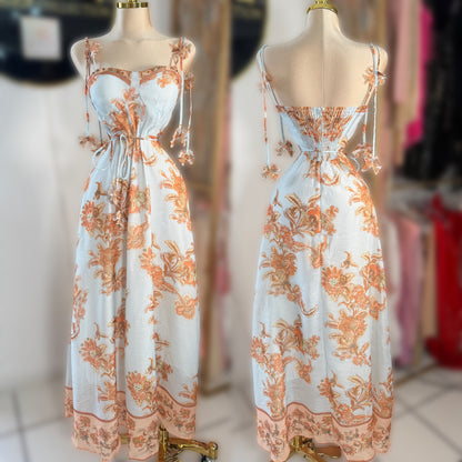 Vestido azul con naranja 🩵🧡