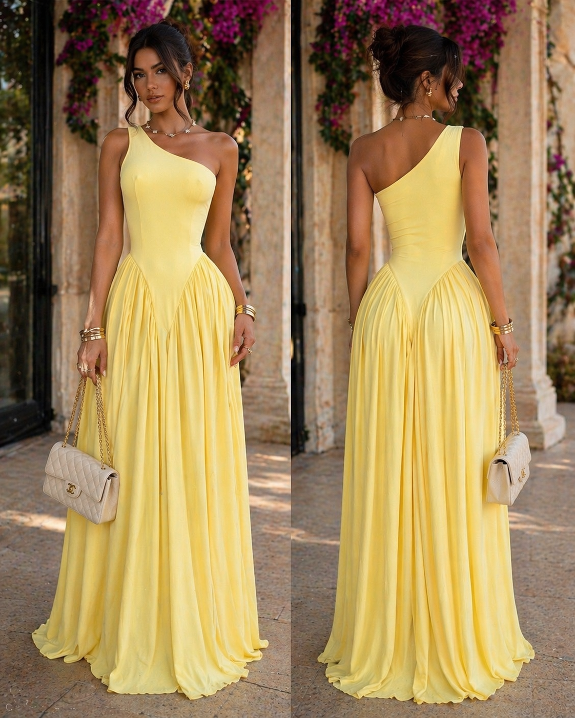Vestido amarillo licra 💛