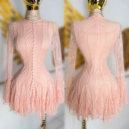 Vestido rosa encaje 🩷