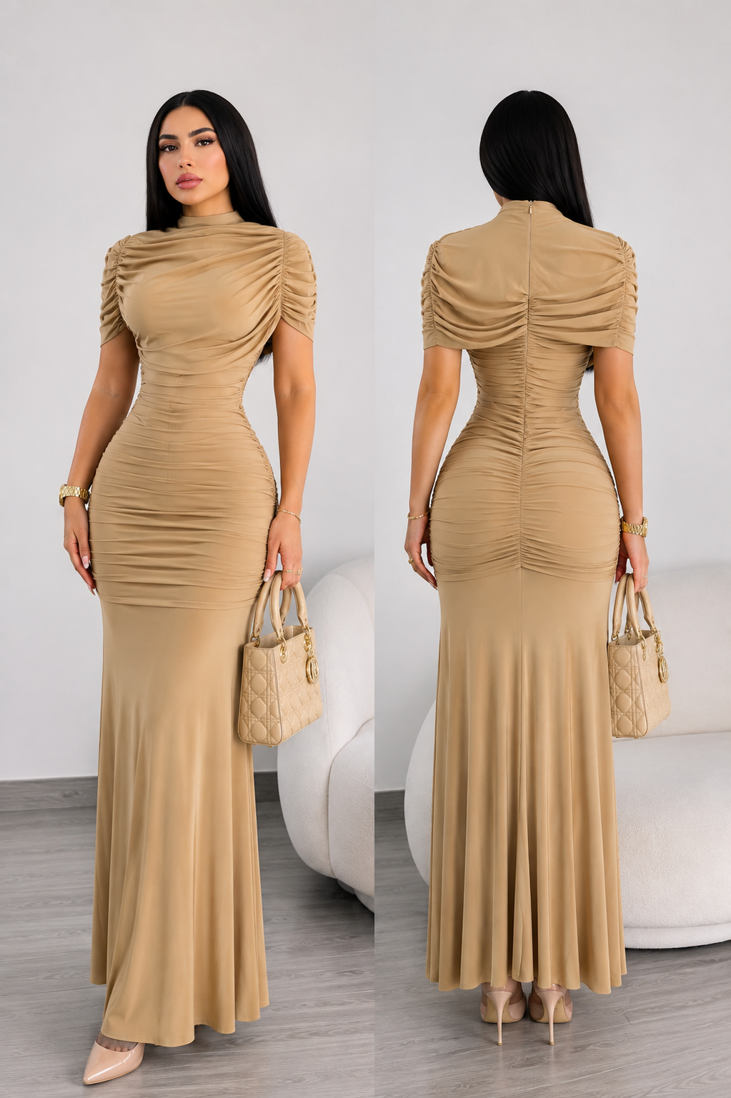 Vestido beige mesh ✨🤎