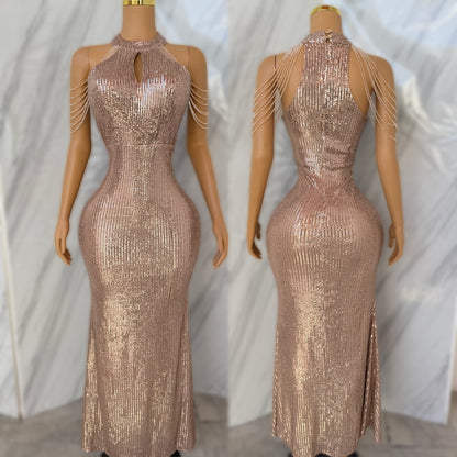Vestido rose gold lentejuelas 🩷✨