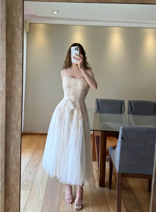 Vestido tulle bordado ✨