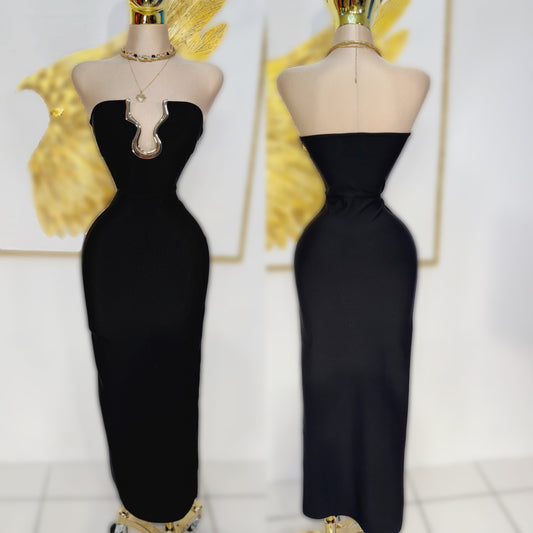 Vestido bandage strapless 🖤