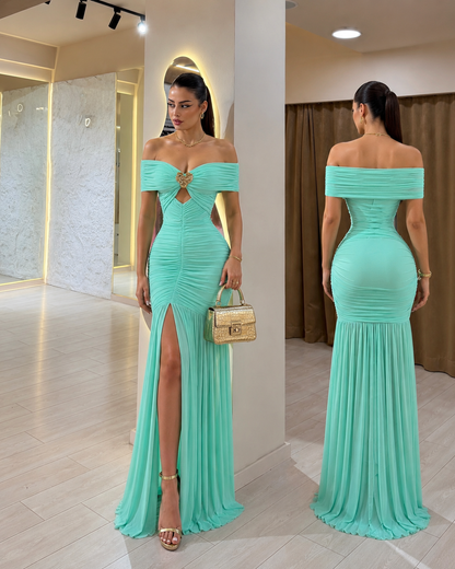 Vestido verde menta mesh