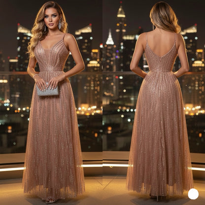 Vestido rose gold glitter ✨🩷