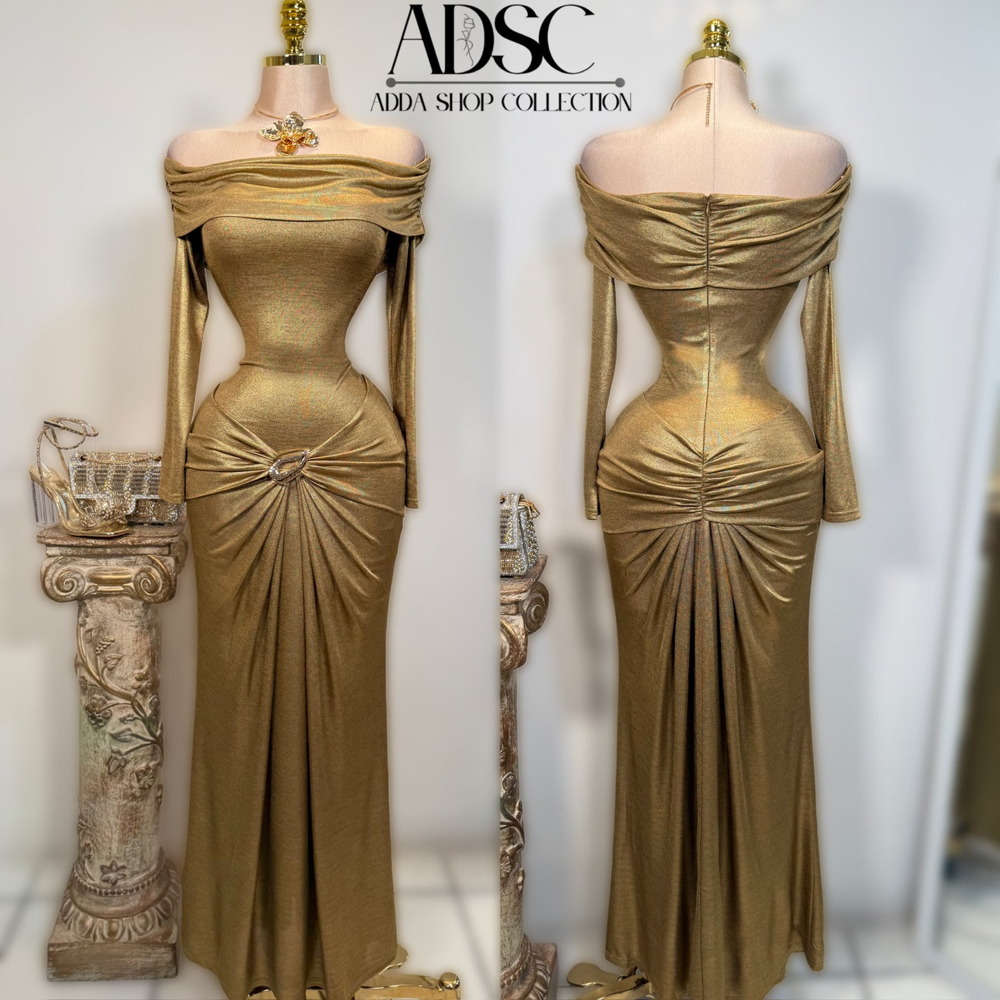 Vestido dorado licra ✨